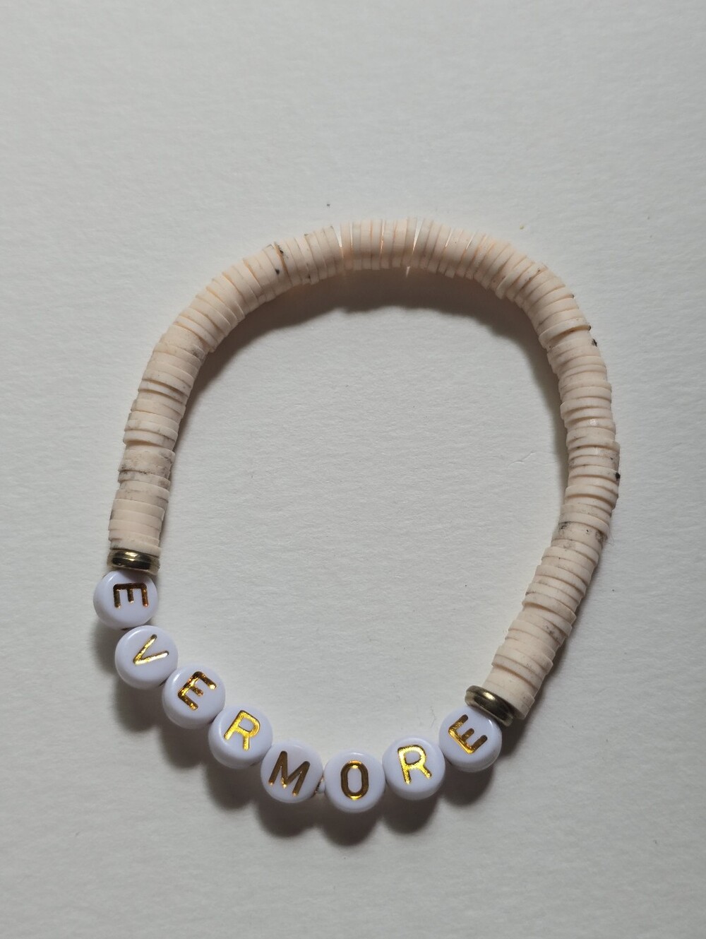 Handmade 'EVERMORE' Bead Bracelet in Soft Pink